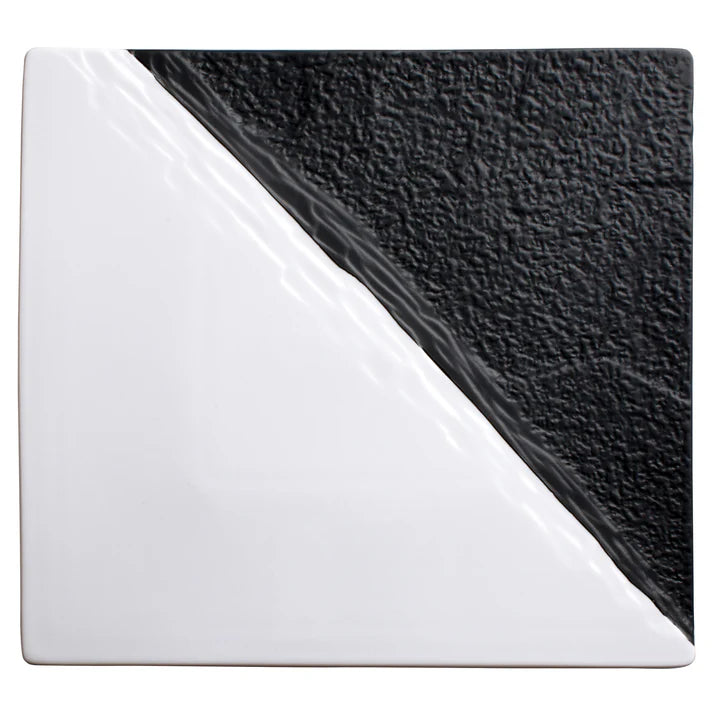WDP023-205 - Visca Porcelain Square Platter, Black & White - 13"