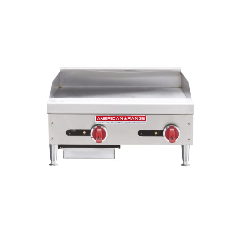 American Range ARMG-24 24" Gas Griddle - Manual, 3/4" Steel Plate, Liquid Propane