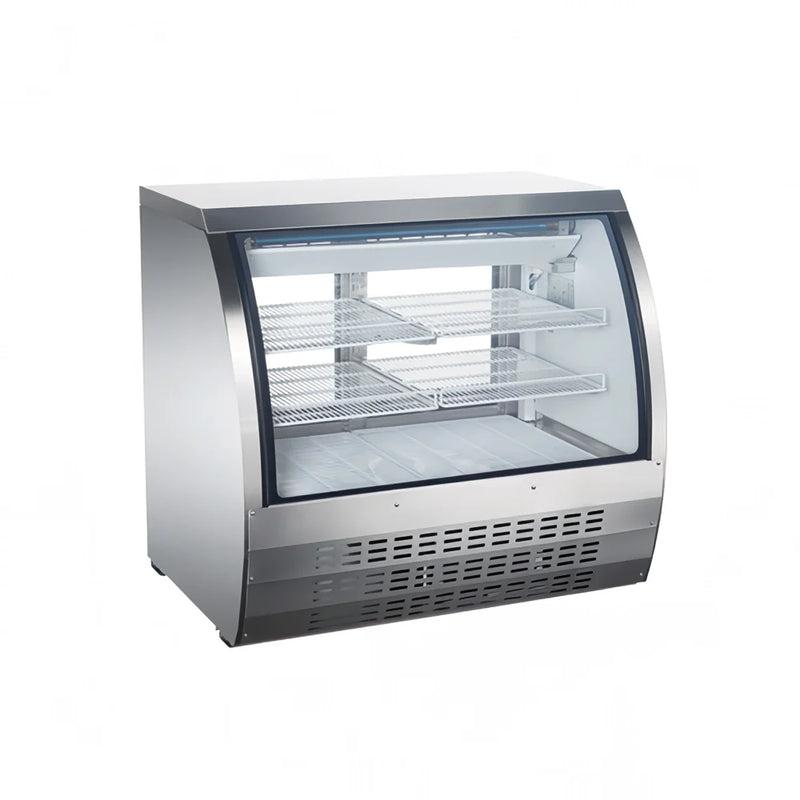 Omcan 50079 47" Full Service Deli Case w/ Curved Glass - (3) Levels, 115v