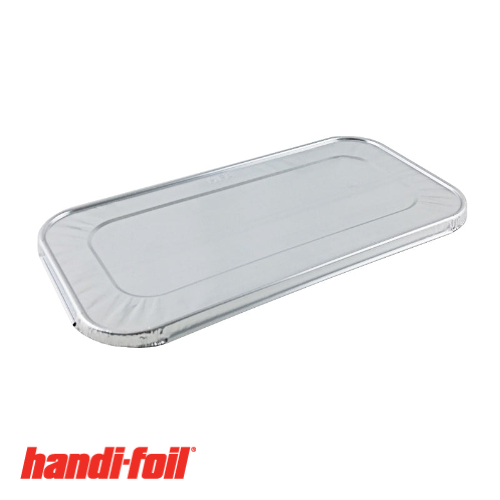 Disposable Pan Lid - Aluminum - 1/3 Size - Full Curl Lid (200)