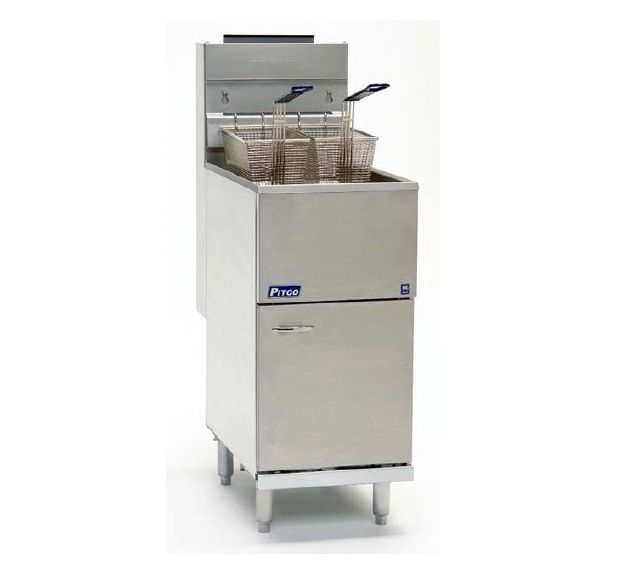 Pitco 40D, 2-Basket Floor Tube Fired Gas Fryer, NSF, CSA