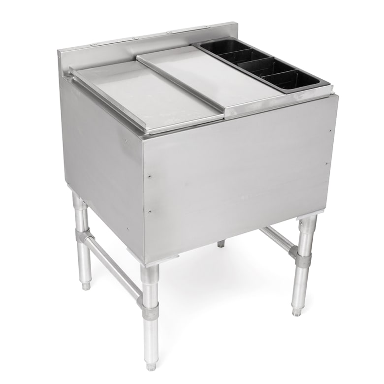 John Boos UBIB-2124-X 24" Underbar Ice Bin/Cocktail Unit - 21"D x 32 1/2"H, Stainless Steel