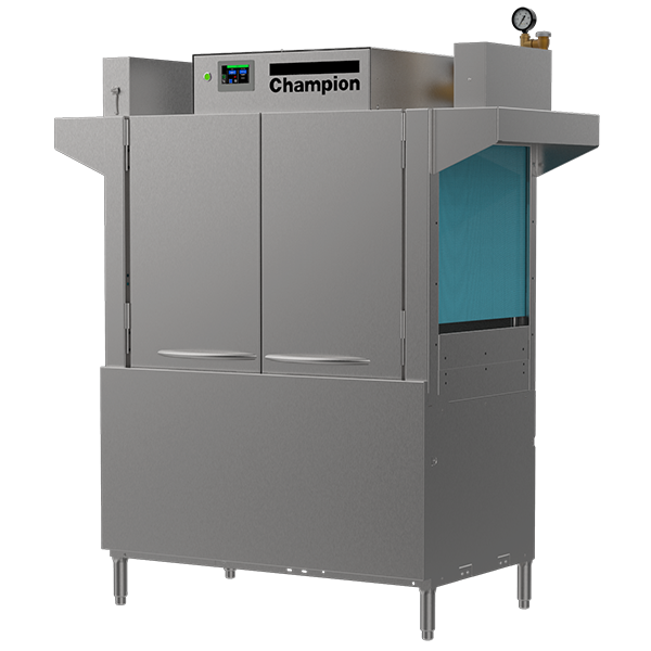 44 PRO High-Temperature Rack Conveyor Dishwashing Machines with Progressive Drive System and HMI Prodigy Controller.