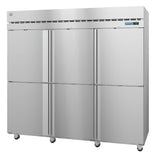 Continental 3RSN 78" Three Section Reach In Refrigerator, (3) Left/Right Hinge Glass Doors, Top Compressor, 115v