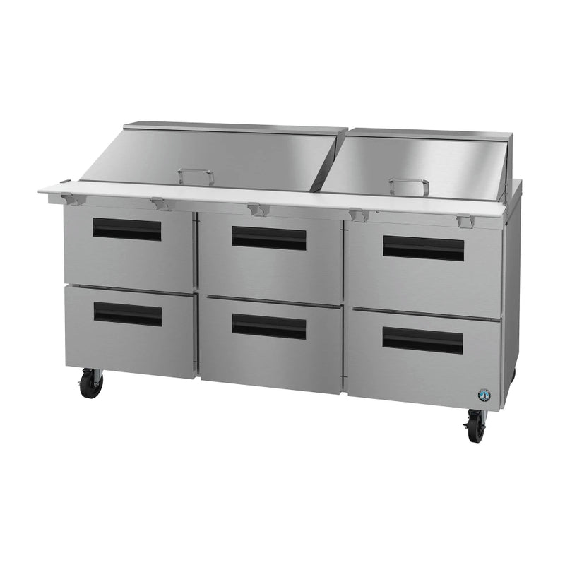 Hoshizaki SR72B-30MD6 72" Steelheart Mega Top Sandwich/Salad Prep Table w/ Refrigerated Base, 115v