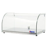 Omcan 44370, 22-inch Countertop Curved Front Glass Food Display Case, 25L Capacity