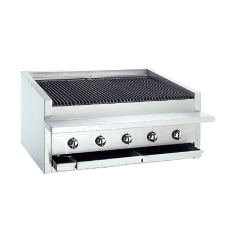 Bakers Pride L-36RS-C 36" Countertop Gas Charbroiler w/ Coal Radiants - (7) Burners, Liquid Propane