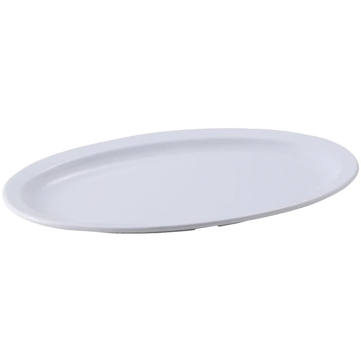 MMPO-1510W - Melamine 15-1/2" x 10-7/8" Oval Platter - White