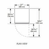 True GDM-23-HC~TSL01 27" One Section Glass Door Merchandiser, (1) Right Hinge Door, White, 115v
