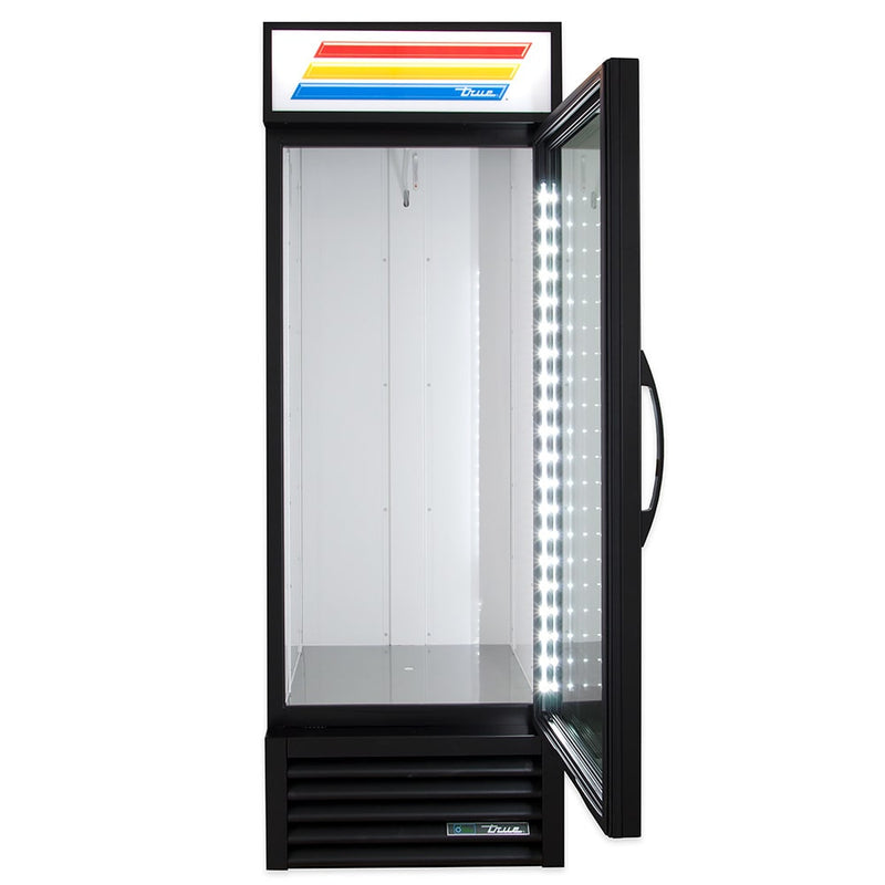 True GDM-23-HC~TSL01 27" One Section Glass Door Merchandiser, (1) Right Hinge Door, Black, 115v