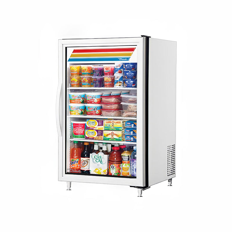 True GDM-07-HC~TSL01 24" Countertop Display Refrigerator w/ Front Access - Swing Door, White, 115v