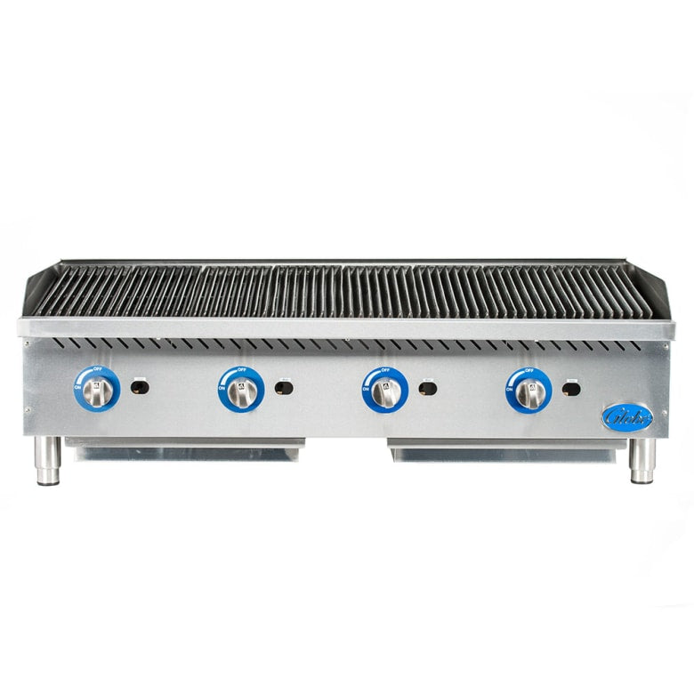 Globe GCB48G-CR 48" Countertop Gas Charbroiler w/ Reversible Grates, Radiant