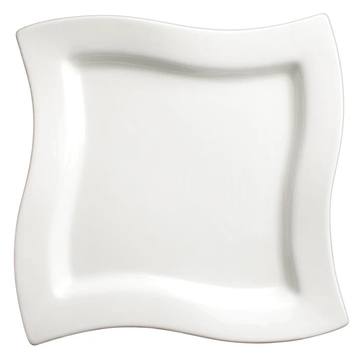 WDP011-103 - 9-1/4"Sq Porcelain Square Plate, Bright White, 12 pcs/case