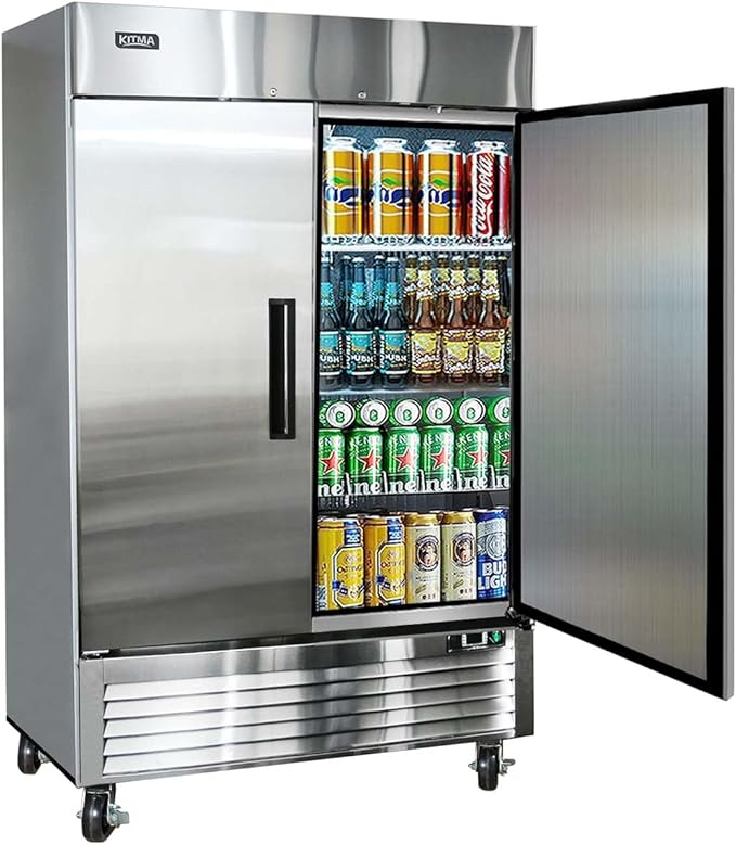 Beverage-Air RB27HC-1S 30KITMA 54" Commercial Refrigerator 2 Solid Door Reach-in Refrigerator Cooler - 49 Cu.Ft, 115v" One Section Reach In Refrigerator, (1) Right Hinge Solid Door, 115v