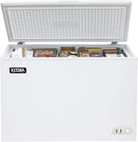KITMA Chest Freezer - 7 Cu.Ft Reach-In Freezer Chest - Solid Door Deep Freezer with Wire Storage Basket, White