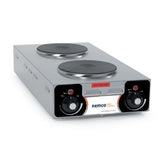 Nemco 6310-3-240, 12-inch Electric Countertop Vertical Hot Plate with 2 Burners, 240V