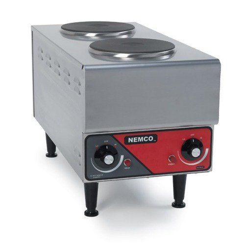 Nemco 6311-1-240, Countertop Raised Vertical Double Burner Electric Hotplate, NSF, ETL