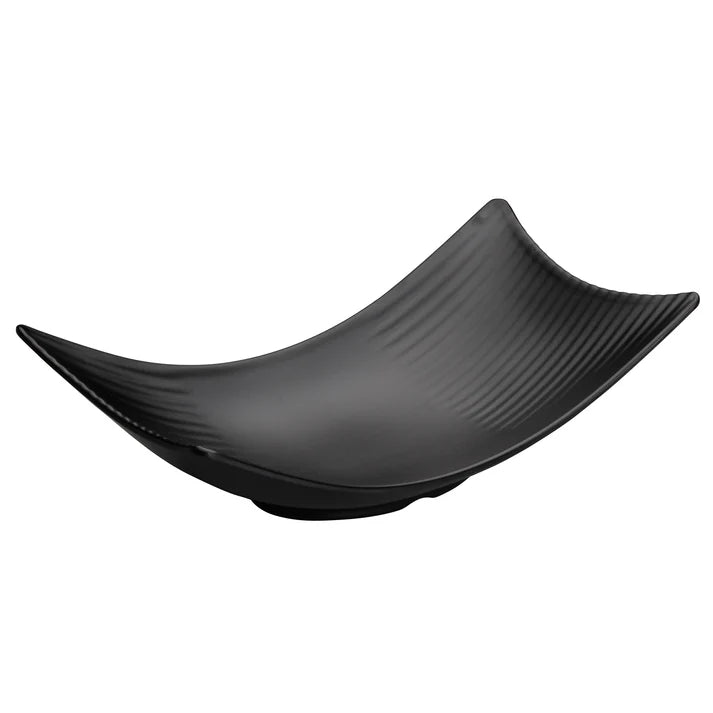 WDM011-302 - 10-1/2" x 5-1/4" Melamine Rectangular Plate, Black, 24pcs/case