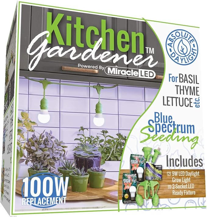 Miracle LED 609714 2 Socket LED Grow Light Bulb Kit