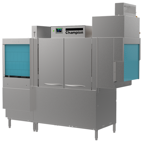 76 PRO-FF w/ Heat Recovery 54" Single Tank + 22" Prewash, Front Feed High-Temperature Rack Conveyor Dishwashing Machine