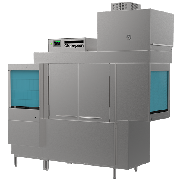 76 PRO-FF-VHR 54" Single Tank + 22" Prewash, Front Feed Ventless Heat Recovery High-Temperature Rack Conveyor Dishwashing Machine