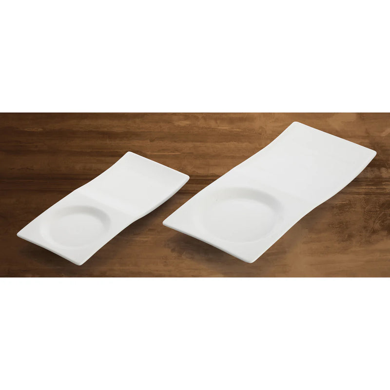 WDP012-102 - 10-1/2" x 5" Porcelain Tray, Bright White, 24 pcs/case
