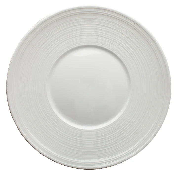 WDP022-107 - 9"Dia. Porcelain Round Plate, Bright White, 24 pcs/case