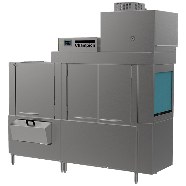 80 PRO-HD-VHR High-Temperature Rack Conveyor Dishwashing Machines with Progressive Drive System and HMI Prodigy Controller.