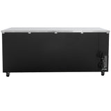 MoTak MBB-3D-90-G 90 3/8" Bar Refrigerator - 3 Swinging Glass Doors, Black, 115v