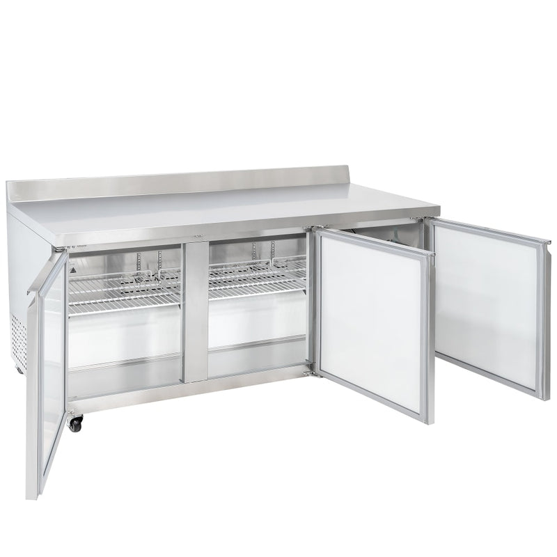 MoTak MWR-72 72" Worktop Refrigerator w/ (3) Sections, 115v