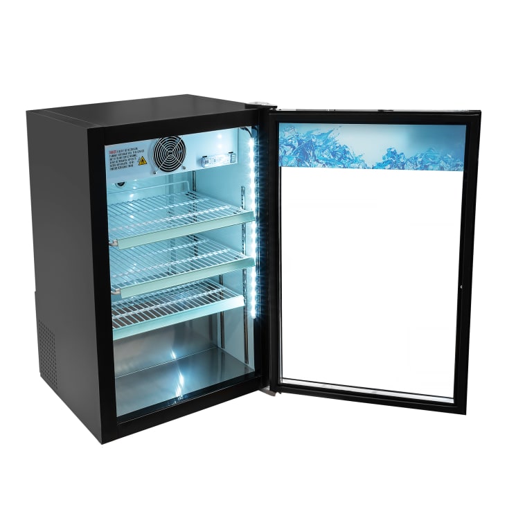 MoTak MCM7-X 24 3/8" Countertop Refrigerated Merchandiser - Swing Door, Black, 115v
