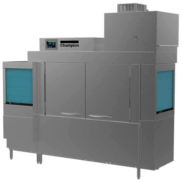 86 PRO-FF-VHR High-Temperature Rack Conveyor Dishwashing Machines with Progressive Drive System and HMI Prodigy Controller.