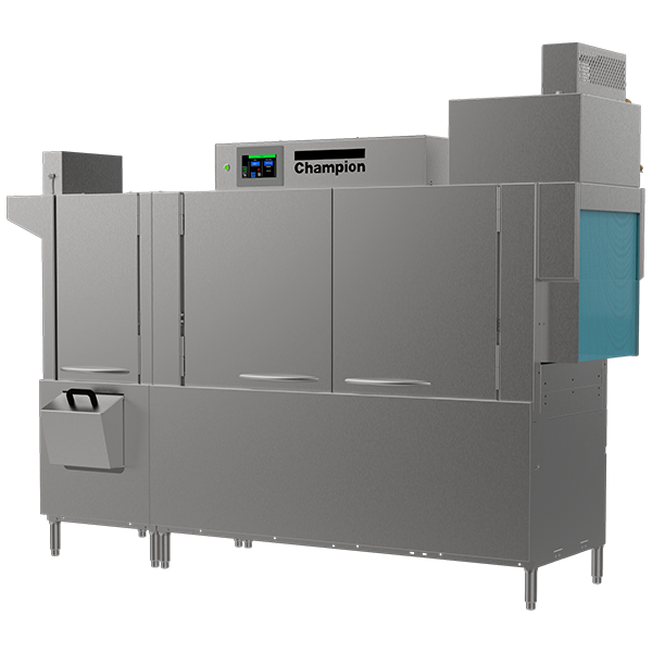 86 PRO-HR High-Temperature Rack Conveyor Dishwashing Machines with Progressive Drive System and HMI Prodigy Controller.