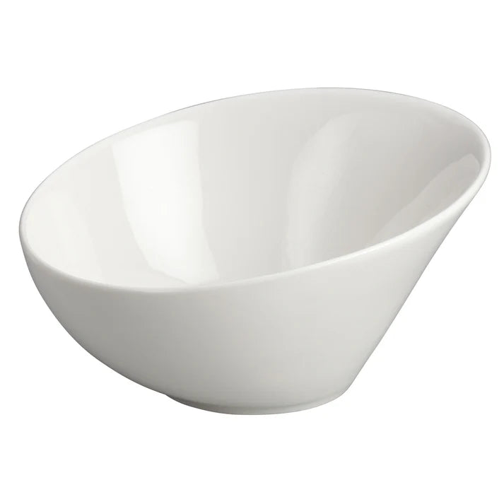 WDP003-201 - 6-1/2"Dia. Porcelain Angled Bowl, Creamy White, 36pcs/case