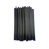 Drinking Straw - Plastic - Black - Unwrapped - 7.75 in (10000)
