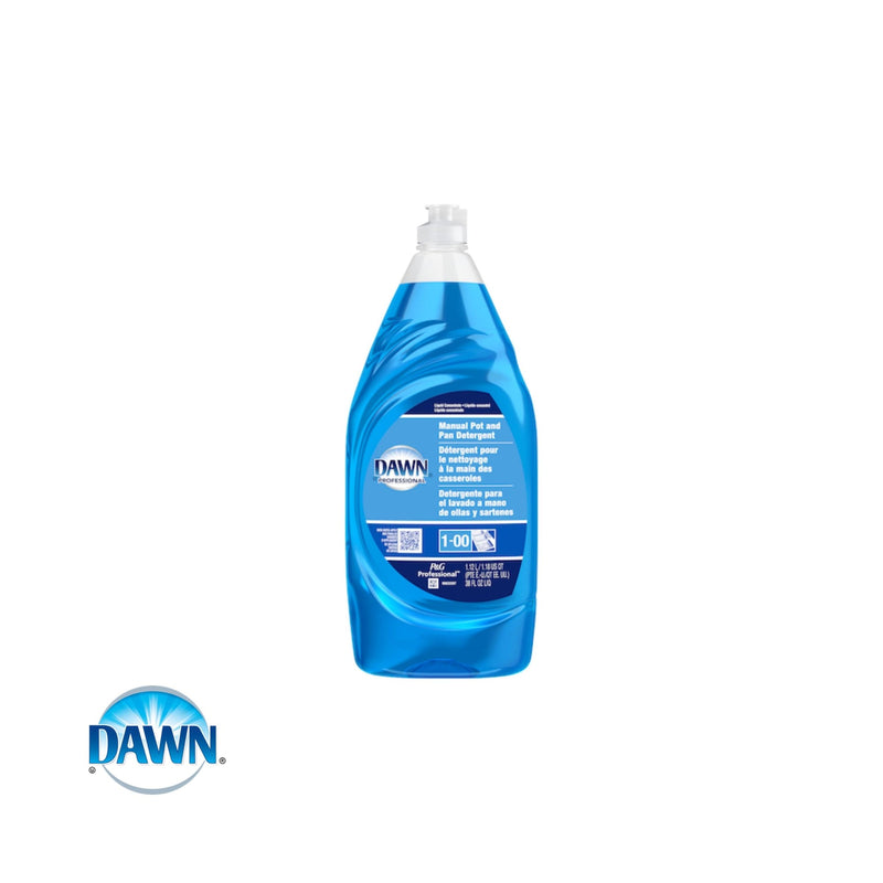 Dish Soap - Manual Pot & Pan Detergent - Blue - 38 oz Bottle (8)
