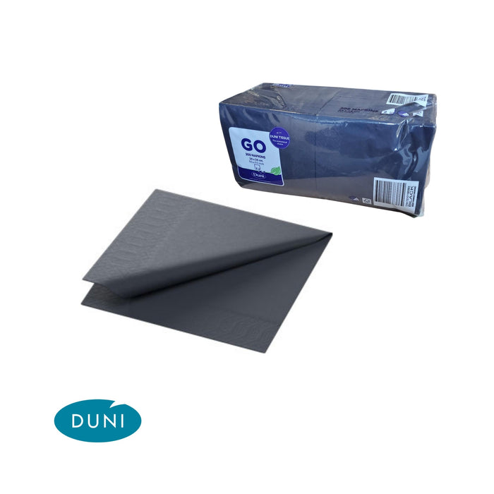 Beverage Napkin - 2 Ply - Black - 10x10 (2400)