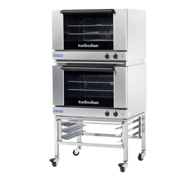 Turbofan E27M3/2 - Full Size Sheet Pan Manual Electric Convection Ovens Double Stacked