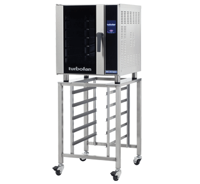 Turbofan E33T5 and SK33 Stand - Half Size Sheet Pan Touch Screen Electric Convection Oven on a Stainless Steel Stand
