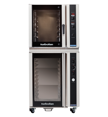 Turbofan E35D6-26 and P85M12 - Full Size Digital / Electric Convection Oven on a 12 Tray Manual / Electric Proofer /Holding Cabinet