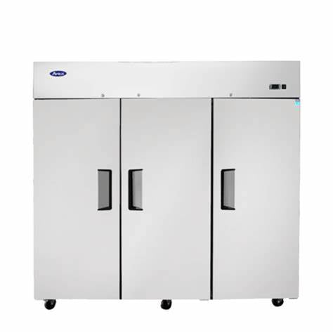 Atosa USA MBF8006GR Reach-In Refrigerator Three Section 77.8W x 31.7D x 81.3H Top Mount Self Contained 64.9 Cu Ft