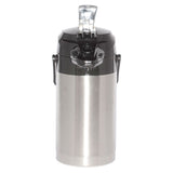 Coffee Airpot. Case of (6) 2.2 L, glass-lined, lever top airpots. Black top and flavor tags.