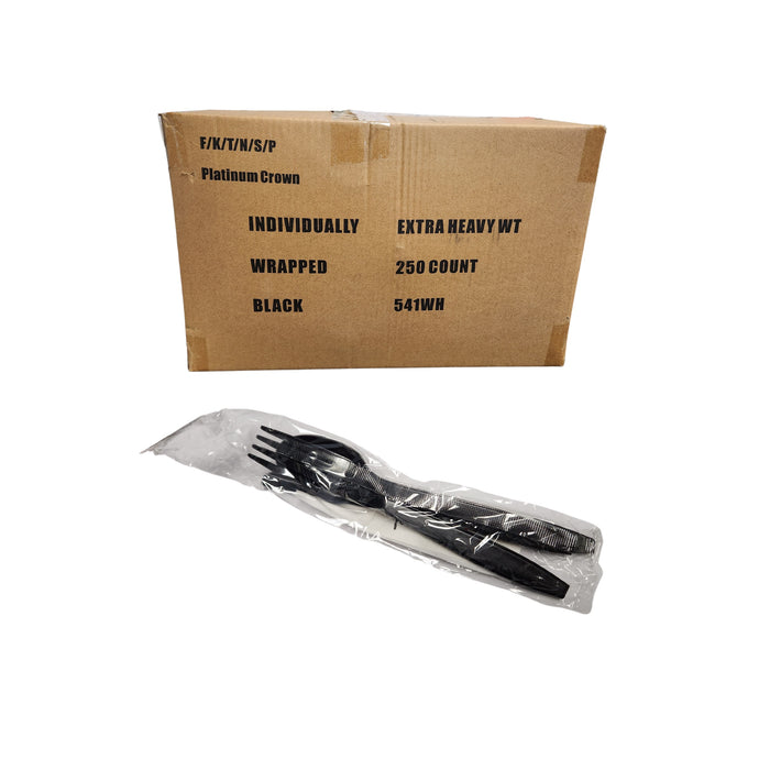 Cutlery Kit - 6 in 1 - F/K/TS/S/P/N - Black (250)