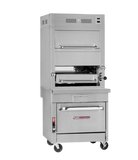 32″ Sectional Match Infrared Broiler Gas Single Deck With Warming Oven And Cabinet Base – Natural Gas, 104000 Total BTU