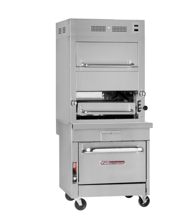 32″ Sectional Match Infrared Broiler Gas Single Deck With Warming Oven And Standard Oven Base – Natural Gas, 149000 Total BTU