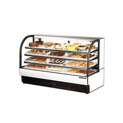 TRUE TCGR-77 Floor Refrigerated Bakery Case – 77″, Curved Glass
