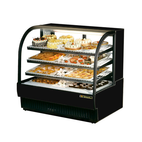 True TCGR-50 50″ Curved Glass 2 Door Floor Refrigerated Bakery Case