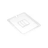 Steam Pan Lid - Polycarbonate - 1/2 Size - Slotted (1)