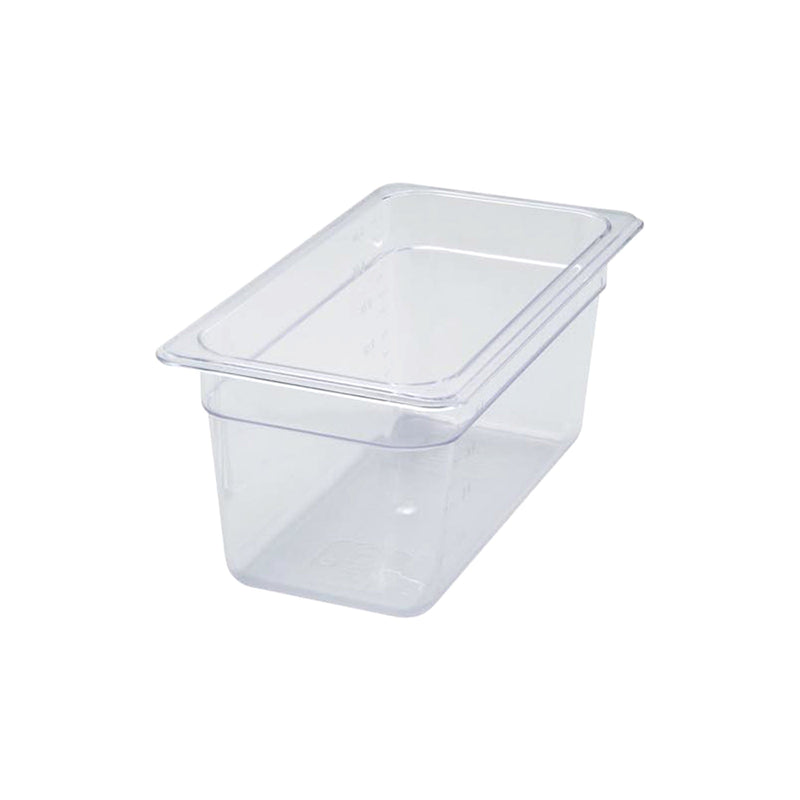 Steam Table Pan - Polycarbonate - Clear - 1/3 Size - 6 in (1)