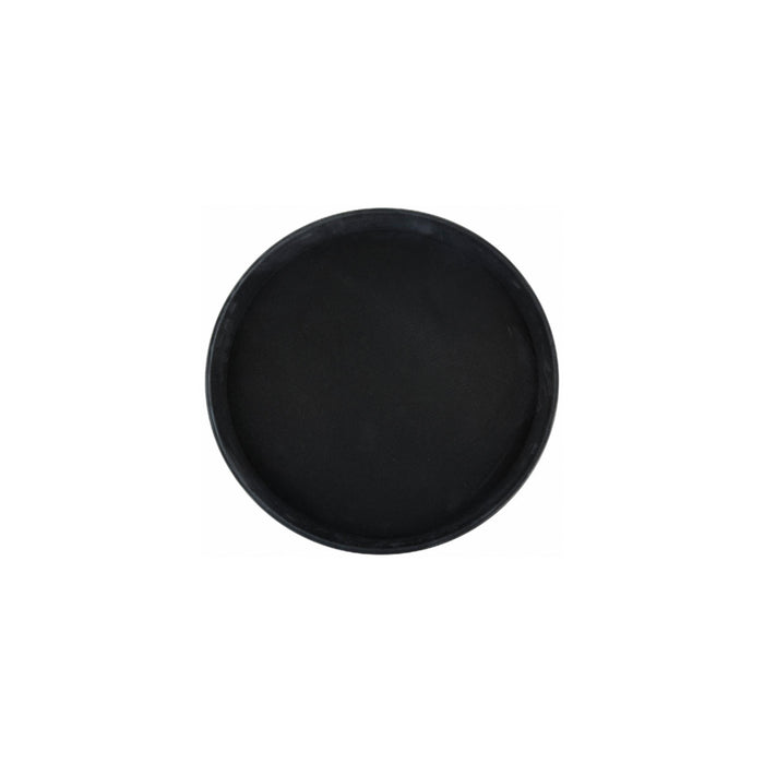 Server Tray - Round - Easy-Hold Rubber - Black - 14 in (1)